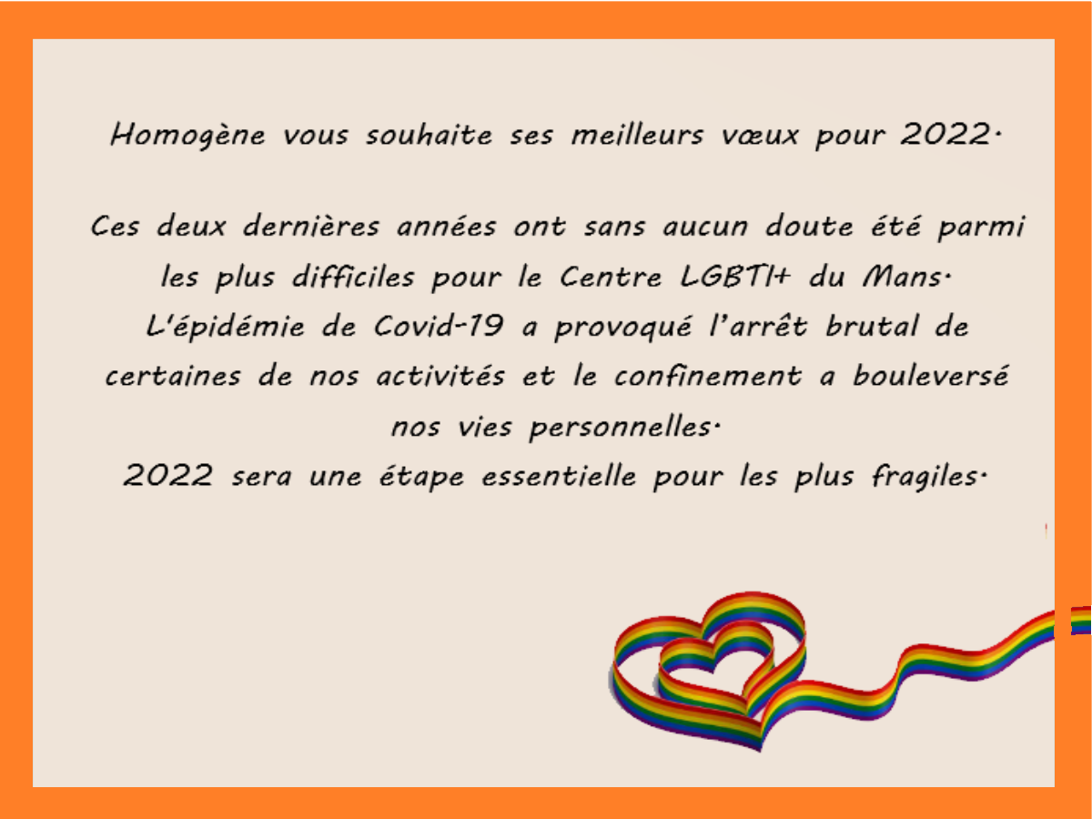 Centre LGBTI+ du Mans / Vœux 2022