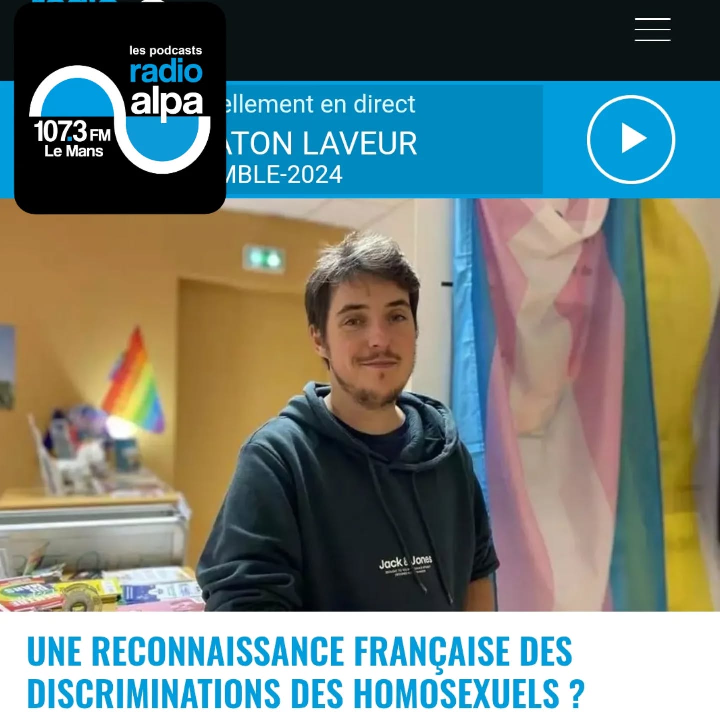 Homogène était hier à Radio Alpa 107.3 Le Mans