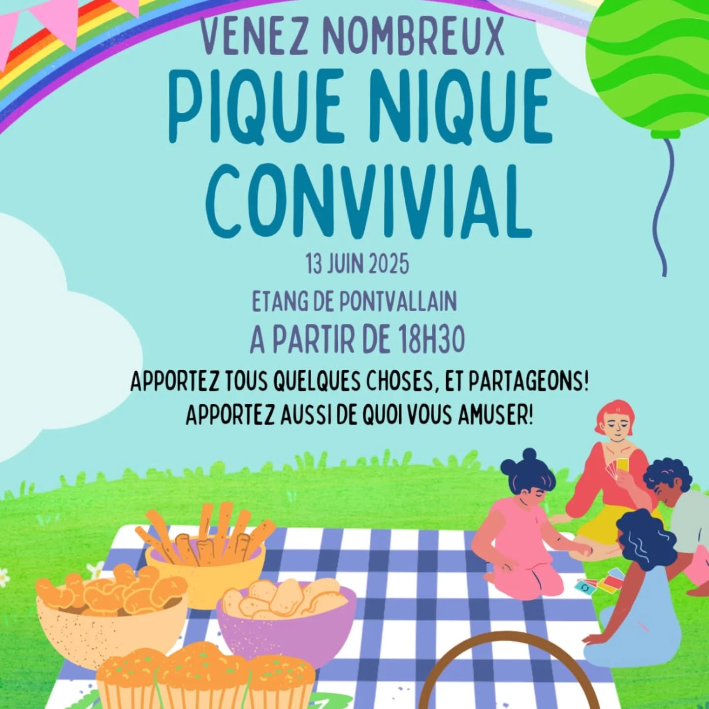 À l’antenne de Pontvallain, un pique nique convivial s’organise le 13 juin