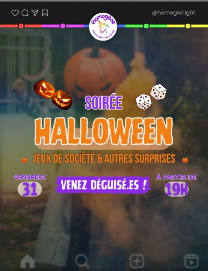ce 31 octobre pour une soirée Halloween