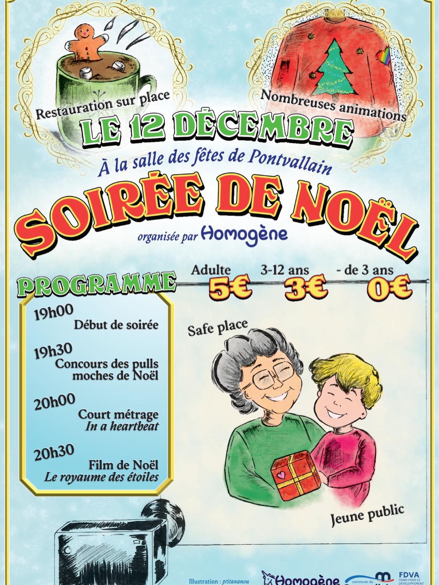vendredi 12 décembre soirée de noël a Pontvallain