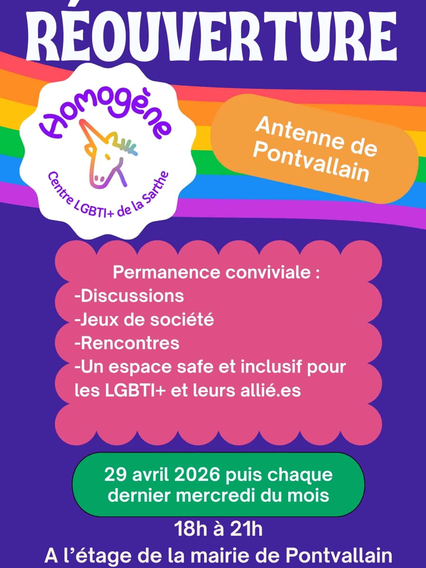 Nos accueils à l’antenne sud de l’association à Pontvallain sont de retour!